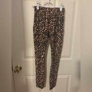 Lululemon Leopard Print Leggings with pockets